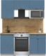Миниатюра изображения товара Кухонный гарнитур Интерлиния Берес 1.7В (дуб лазурный/дуб бунратти)
