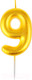 Миниатюра изображения товара Свеча для торта Meshu Цифра 9 / MS_59372 (золото)