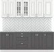 Миниатюра изображения товара Кухонный гарнитур Интермебель Бостон-7 2.2 без столешницы (акация белая/акация графит)