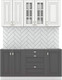 Миниатюра изображения товара Кухонный гарнитур Интермебель Бостон-2 1.6 без столешницы (акация белая/акация графит)