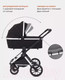 Миниатюра изображения товара Детская универсальная коляска MOWbaby Tilda 3 в 1 / MB065 (черный)