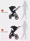 Миниатюра изображения товара Детская универсальная коляска MOWbaby Tilda 3 в 1 / MB065 (черный)