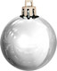 Миниатюра изображения товара Шар новогодний GreenTerra 60мм Глянцевый (серебристый)