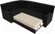 Миниатюра изображения товара Диван угловой Лига Диванов Карелия 343 левый (велюр черный)