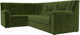 Миниатюра изображения товара Диван угловой Лига Диванов Карелия 343 левый (микровельвет зеленый)