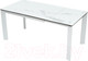 Миниатюра изображения товара Обеденный стол M-City Corner 120 High Gloss / DECDF5052THGSTATWHT (Statuario керамика/белый)