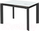 Миниатюра изображения товара Обеденный стол M-City Corner 120 Matte / 614М04880 (белый мрамор матовый керамика/черный)