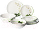 Миниатюра изображения товара Набор столовой посуды Luminarc Diwali White Orchid P0328 (46пр)