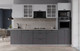 Миниатюра изображения товара Кухонный гарнитур Интерлиния Берес 2.7В (дуб серый/дуб полярный/травертин серый)