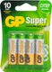 Миниатюра изображения товара Комплект батареек GP Batteries Super Alkaline АА GP15A-2CR4 (4шт)