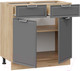 Миниатюра изображения товара Шкаф-стол кухонный ТриЯ Белладжио 1Н8Я1 (дуб крафт золотой/софт графит)