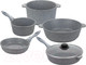 Миниатюра изображения товара Набор кухонной посуды Elan Gallery Гармония вкуса 120547+5 (серый агат)