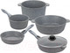 Миниатюра изображения товара Набор кухонной посуды Elan Gallery Гармония вкуса 120560+5 (серый мрамор)