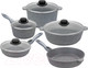 Миниатюра изображения товара Набор кухонной посуды Elan Gallery Гармония вкуса 120560+5 (серый мрамор)