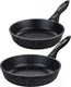 Миниатюра изображения товара Набор сковородок Elan Gallery Гармония вкуса / 120219+2 (черный мрамор)