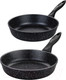 Миниатюра изображения товара Набор сковородок Elan Gallery Гармония вкуса / 120137+2 (черный мрамор)