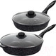 Миниатюра изображения товара Набор сковородок Elan Gallery Гармония вкуса / 120135+2 (черный мрамор)