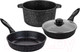 Миниатюра изображения товара Набор кухонной посуды Elan Gallery 120204+3 (черный мрамор)