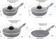 Миниатюра изображения товара Набор сковородок Elan Gallery Гармония вкуса / 120568+4 (серый мрамор)
