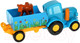 Миниатюра изображения товара Конструктор Город мастеров Большие кубики Синий трактор с тележкой / 10007-GK