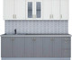 Миниатюра изображения товара Кухонный гарнитур Интерлиния Мила Крафт 2.3А (дуб серый/дуб полярный/травертин серый)