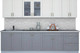 Миниатюра изображения товара Кухонный гарнитур Интерлиния Мила Крафт 3.0Б (дуб серый/дуб полярный/травертин серый)