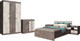 Миниатюра изображения товара Комплект мебели для спальни Мебель-КМК Лондон 0914 (оникс/бетон светлый)