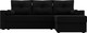 Миниатюра изображения товара Диван угловой Лига Диванов Верона лайт правый (микровельвет черный)