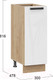 Миниатюра изображения товара Шкаф-стол кухонный ТриЯ Детройт 1Н3 исп.2 (дуб крафт золотой/белый глянец)