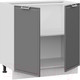 Миниатюра изображения товара Шкаф-стол кухонный ТриЯ Белладжио 1Н8 (белый/софт графит)