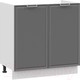 Миниатюра изображения товара Шкаф под мойку ТриЯ Белладжио 1Н8М (белый/софт графит)