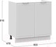Миниатюра изображения товара Шкаф под мойку ТриЯ Белладжио 1Н8М (белый/фон белый)