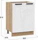 Миниатюра изображения товара Шкаф-стол кухонный ТриЯ Детройт 1Н6 исп.2 (дуб крафт золотой/белый глянец)