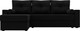 Миниатюра изображения товара Диван угловой Лига Диванов Верона лайт левый (микровельвет черный)