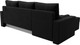 Миниатюра изображения товара Диван угловой Лига Диванов Верона лайт левый (микровельвет черный)