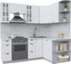 Миниатюра изображения товара Кухонный гарнитур Интерлиния Берес 1.5x2.1 правая (дуб полярный/серый каспий)