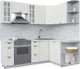 Миниатюра изображения товара Кухонный гарнитур Интерлиния Берес 1.5x2.2 правая (дуб снежный/серый каспий)