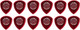 Миниатюра изображения товара Набор медиаторов Dunlop Manufacturing Flow Gloss 550R2.0 (12шт)