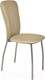 Миниатюра изображения товара Стул Гальваник Сиена (эмаль серебристый/кожзам ВВ 2 бенгал бежевый)