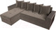Миниатюра изображения товара Диван угловой Лига Диванов Дубай лайт левый (велюр коричневый)
