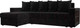 Миниатюра изображения товара Диван угловой Лига Диванов Дубай лайт левый (велюр черный)