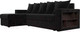 Миниатюра изображения товара Диван угловой Лига Диванов Дубай лайт левый (велюр черный)