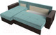 Миниатюра изображения товара Диван угловой Лига Диванов Дубай лайт левый (велюр бирюзовый/экокожа коричневый)