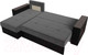 Миниатюра изображения товара Диван угловой Лига Диванов Дубай лайт левый (велюр серый/экокожа черный)
