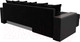Миниатюра изображения товара Диван угловой Лига Диванов Дубай лайт левый (велюр черный/экокожа черный)