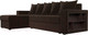Миниатюра изображения товара Диван угловой Лига Диванов Дубай лайт левый (микровельвет коричневый)