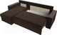 Миниатюра изображения товара Диван угловой Лига Диванов Дубай лайт левый (микровельвет коричневый)