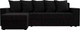 Миниатюра изображения товара Диван угловой Лига Диванов Дубай лайт левый (микровельвет черный)