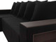 Миниатюра изображения товара Диван угловой Лига Диванов Дубай лайт левый (микровельвет черный)