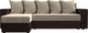 Миниатюра изображения товара Диван угловой Лига Диванов Дубай лайт левый (микровельвет бежевый/экокожа коричневый)